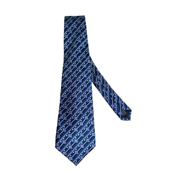 Bijoux Terner 100% Silk Tie Geometric Pattern - Picture 2 of 6